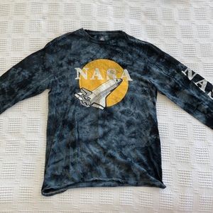 NASA Space shuttle tie dye long sleeve